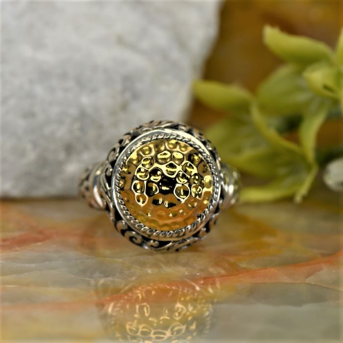 Samuel B Balinese Swirl Ring 53538R.SLGO-B - Tripp & Company Jewelers